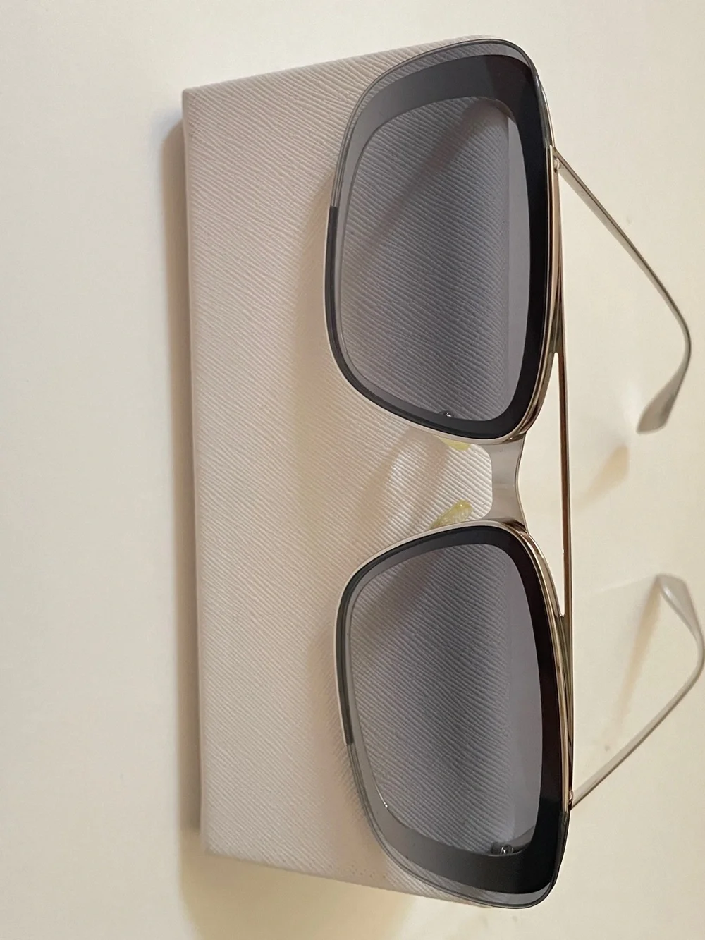 Alexander McQueen Silver Frame Sunglasses with Black Gradient Lenses